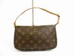 Photo2: LOUIS VUITTON Monogram Leather Brown Accessories Pouch Pochette #5143