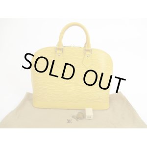 Photo: LOUIS VUITTON Epi Leather Yellow Hand Bag Purse Alma #5158