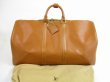 Photo1: LOUIS VUITTON Epi Leather Brown Duffle&Gym Bag Boston Bag Keepall 55 #5162