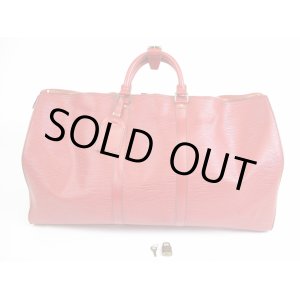 Photo: LOUIS VUITTON Epi Leather Red Duffle&Gym Bag Boston Bag Keepall 55 #5172