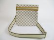 Photo1: LOUIS VUITTON Azur Leather White Cross-body Bag Pohette Bosphore #5178