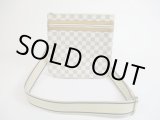 Photo: LOUIS VUITTON Azur Leather White Cross-body Bag Pohette Bosphore #5178