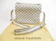 Photo1: LOUIS VUITTON Damier Azur Leather Brown Messenger&Cross-body Bag Naviglio #5181