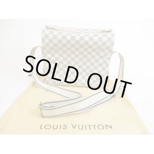 Photo: LOUIS VUITTON Damier Azur Leather Brown Messenger&Cross-body Bag Naviglio #5181