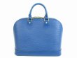 Photo2: LOUIS VUITTON Epi Leather Blue Hand Bag Purse Alma #5193