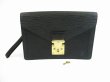 Photo1: LOUIS VUITTON Epi Leather Black Clutch Bag Purse Sellier Dragonne #5196