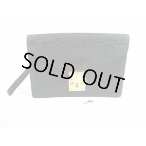 Photo: LOUIS VUITTON Epi Leather Black Clutch Bag Purse Sellier Dragonne #5196