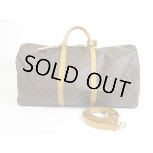 Photo: LOUIS VUITTON Monogram Leather Brown Gym Bag Keepall 60 Bandouliere #5197