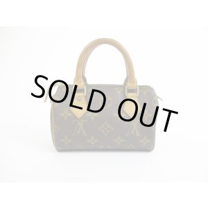 Photo: LOUIS VUITTON Monogram Leather Brown Hand Bag Mini Speedy #5200