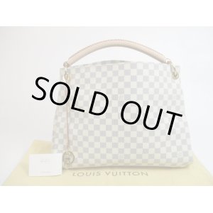 Photo: LOUIS VUITTON Damier Azur Leather White Hobo Shoulder Bag Artsy MM #5203