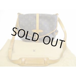 Photo: LOUIS VUITTON Monogram Leather Brown Cross-body Bag Saumur MM 30 #5208