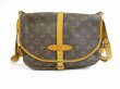 Photo2: LOUIS VUITTON Monogram Leather Brown Cross-body Bag Saumur MM 30 #5208