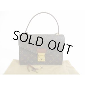 Photo: LOUIS VUITTON Monogram Leather Brown Hand Bag Purse Concorde #5209