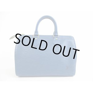 Photo: LOUIS VUITTON Epi Leather Blue Hand Bag Purse Speedy25 #5212