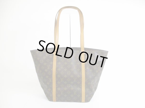 Photo1: LOUIS VUITTON Monogram Leather Brown Tote&Shoppers Bag Sac Shopping #5213