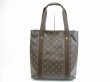 Photo2: LOUIS VUITTON Monogram Leather Brown Tote Bag Cabas Beaubourg #5219