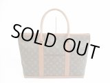 Photo: LOUIS VUITTON Vintage Monogram Leather Brown Tote&Shoppers Weekend PM #5220