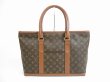 Photo2: LOUIS VUITTON Vintage Monogram Leather Brown Tote&Shoppers Weekend PM #5220