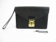 Photo1: LOUIS VUITTON Epi Leather Black Clutch Bag Purse Sellier Dragonne #5221