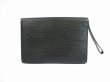 Photo2: LOUIS VUITTON Epi Leather Black Clutch Bag Purse Sellier Dragonne #5221