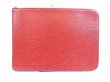 Photo1: LOUIS VUITTON Epi Leather Red Clutch Bag Document Case Purse #5226