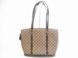 Photo: LOUIS VUITTON Special Order Damier Leather Brown Tote&Shoppers Bag Babylone #5227