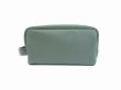 Photo2: LOUIS VUITTON Taiga Canvas&Leather Green Hand Bag Pouch Palana #5238