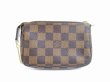 Photo2: LOUIS VUITTON Damier Leather T&B Mini Accessories Chain Pouch Pochette #5240