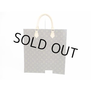 Photo: LOUIS VUITTON Monogram Leather Brown Hand Bag Tote Bag Sac Plat #5241