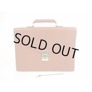 Photo: LOUIS VUITTON Epi Leather Brown Briefcase Business Bag Ambassador #5248