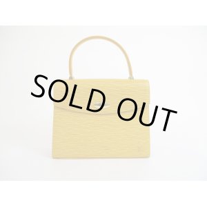 Photo: LOUIS VUITTON Epi Leather Yellow Hand Bag Purse Malesherbes #5250