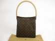 Photo1: LOUIS VUITTON Monogram Leather Brown Shoulder Bag Purse Looping GM #5253