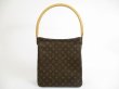 Photo2: LOUIS VUITTON Monogram Leather Brown Shoulder Bag Purse Looping GM #5253