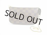 Photo: LOUIS VUITTON Damier Leather Mini Accessories Chain Pouch Purse #5277