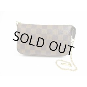 Photo: LOUIS VUITTON Damier Leather Mini Accessories Chain Pouch Purse #5277