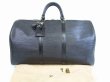 Photo1: LOUIS VUITTON Epi Leather Black Duffle&Gym Bag Hand Bag Keepall 50 #5279