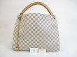 Photo1: LOUIS VUITTON Azur Leather White Hobo Shoulder Bag Artsy MM #5280