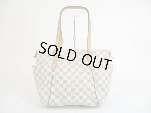 Photo1: LOUIS VUITTON Azur Leather White Tote&Shoppers Bag Totally PM #5289