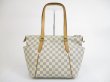 Photo2: LOUIS VUITTON Azur Leather White Tote&Shoppers Bag Totally PM #5289