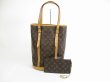 Photo1: LOUIS VUITTON Monogram Leather Brown Tote Bag Bucket GM w/Pouch #5291