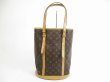 Photo2: LOUIS VUITTON Monogram Leather Brown Tote Bag Bucket GM w/Pouch #5291