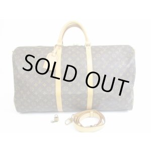 Photo: LOUIS VUITTON Monogram Leather Brown Gym Bag Keepall 60 Bandouliere #5303