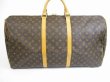 Photo2: LOUIS VUITTON Monogram Leather Brown Gym Bag Keepall 60 Bandouliere #5303