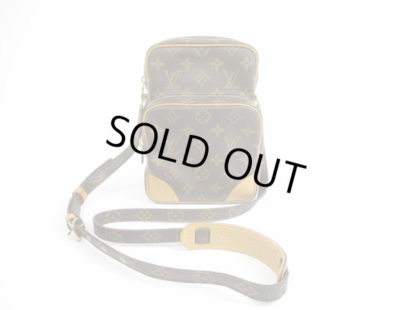 Photo1: LOUIS VUITTON Monogram Leather Brown Cross-body Bag Purse Amazon #5314