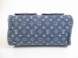 Photo5: LOUIS VUITTON Monogram Denim Blue Hand Bag Purse Speedy #5329