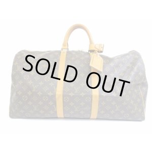 Photo: LOUIS VUITTON Monogram Leather Brown Duffle Bag Keepall 55 #5347