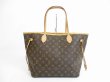 Photo1: LOUIS VUITTON Monogram Leather Brown Tote&Shoppers Bag Neverfull MM #5350