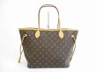 Photo2: LOUIS VUITTON Monogram Leather Brown Tote&Shoppers Bag Neverfull MM #5350