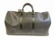 Photo2: LOUIS VUITTON Epi Leather Black Duffle&Gym Bag Hand Bag Keepall 50 #5357