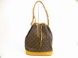 Photo1: LOUIS VUITTON Monogram Leather Brown Shoulder Bag Purse Noe #5358